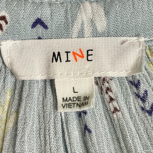 Mine L cactus print top blue gray - Picture 6 of 11